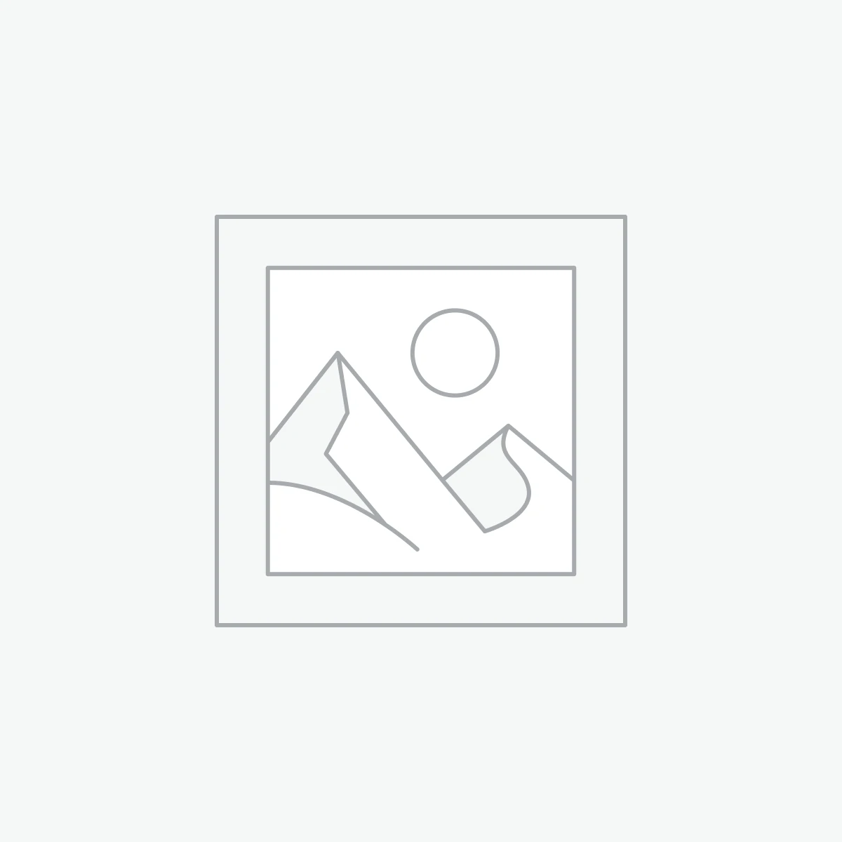 Framed mountain landscape icon with sun